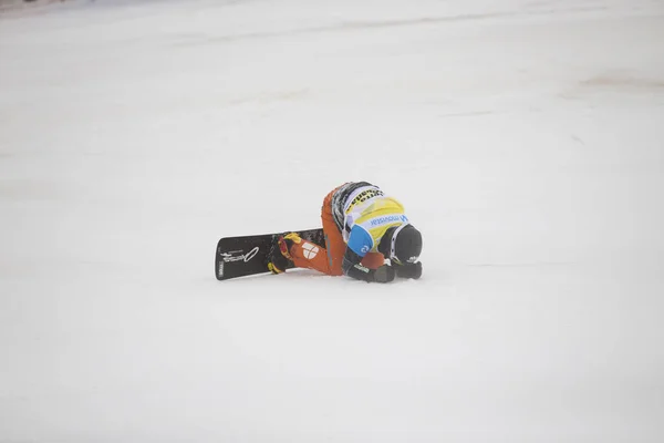 SIERRA NEVADA, ESPANHA - Março 13, 2017: FIS Freestyle Ski World — Fotografia de Stock