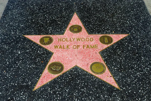 Hollywood Walk of Fame in Hollywood Kalifornien. Dieser Stern steht auf dem Hollywood Blvd. — Stockfoto