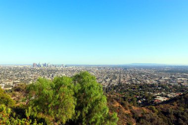 Los Angeles sokaklarının yukarıdan manzarası