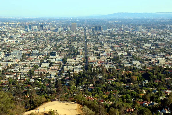 Los Angeles sokaklarının yukarıdan manzarası — Stok fotoğraf