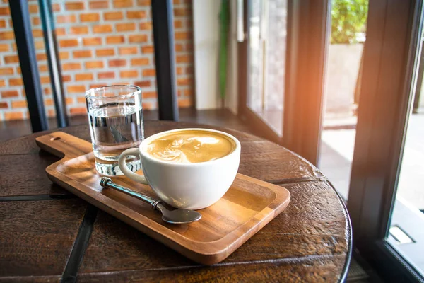 Taza de café caliente con leche Cafeína Cocina para beber — Foto de Stock