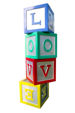 alfabe aşk ahşap bloklar