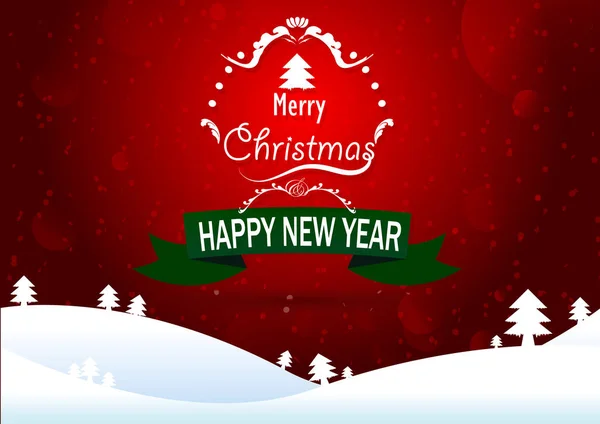 Noel tebrik kartı. Merry christmas yazı, vektör illus