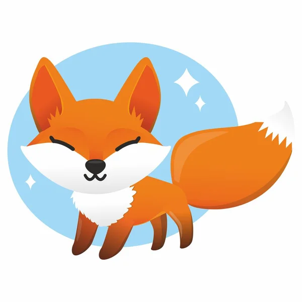 Fox barevné ilustrace na bílém pozadí — Stockový vektor