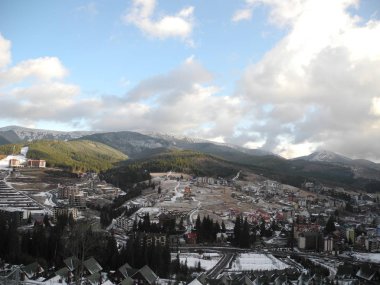 Dağlardaki manzara Karpatlar, Ukrayna, güzel bir bukovel manzarası.