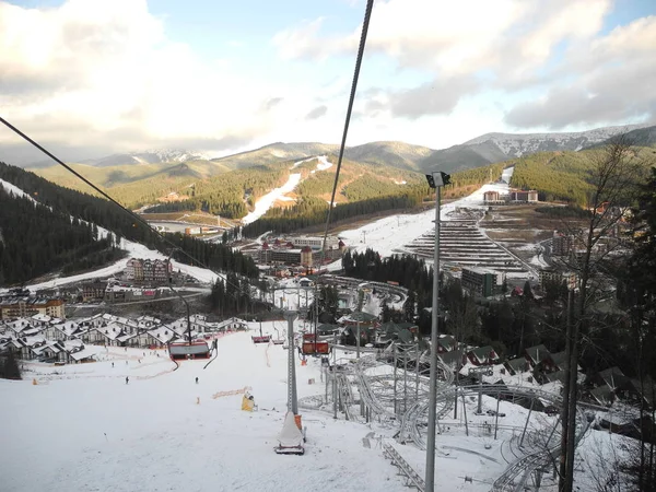 Blick Auf Die Karpaten Vom Aussichtslift Bukovel Ukraine — Stockfoto