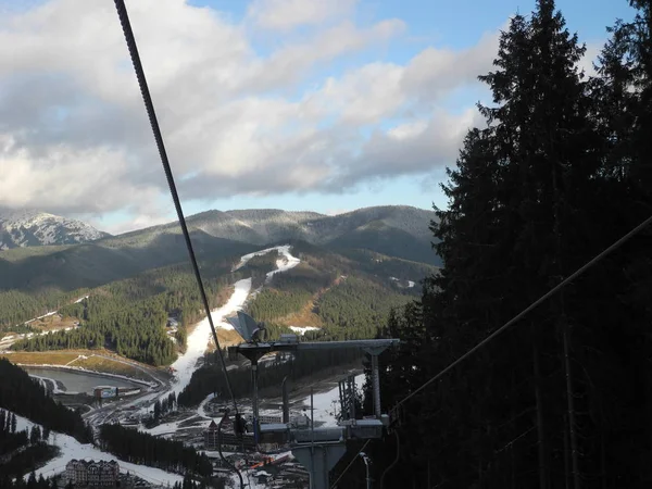 Blick Vom Skilift Auf Die Karpaten — Stockfoto