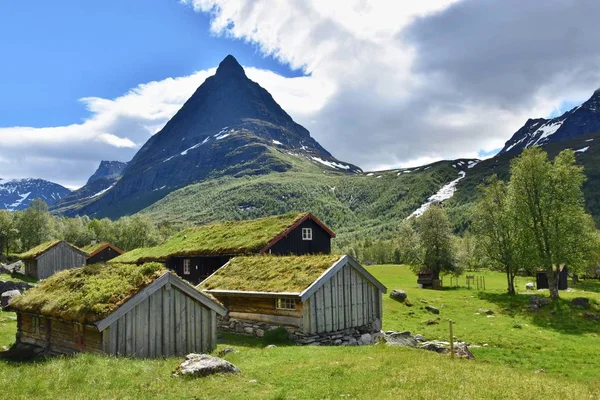 Dolina Innerdalen Norwegii Najpiękniejsza — Zdjęcie stockowe