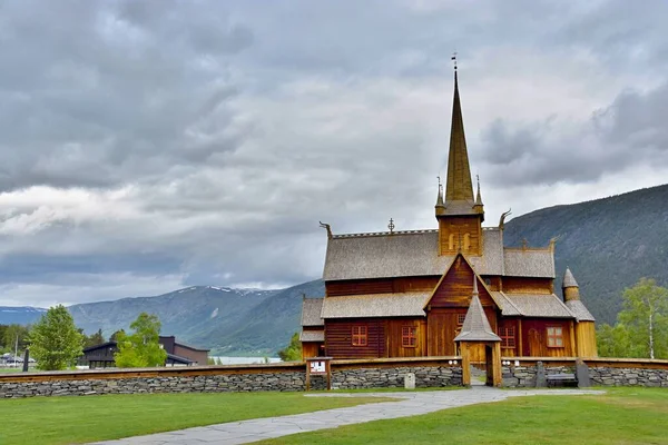 Церковь Лом Норвегия Скандинавия — стоковое фото