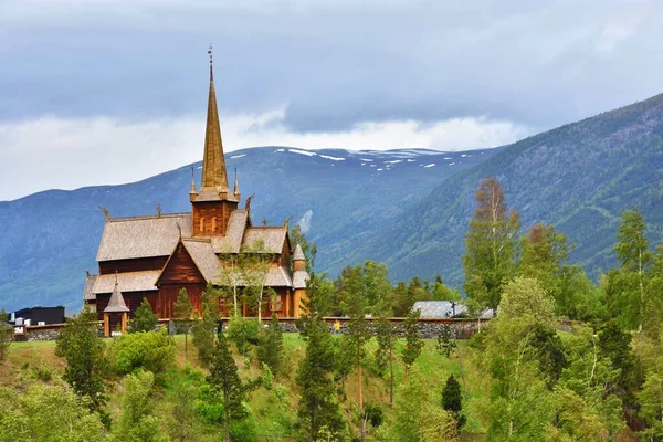 Церковь Лом Норвегия Скандинавия — стоковое фото