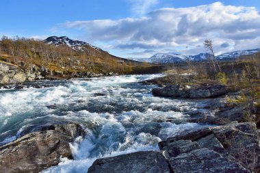 Jotunheimen Ulusal Parkı 'ndaki Vahşi Nehir - Norveç