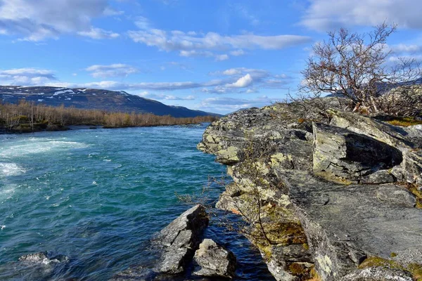 Rzeka Parku Narodowym Jotunheimen Norwegia — Zdjęcie stockowe