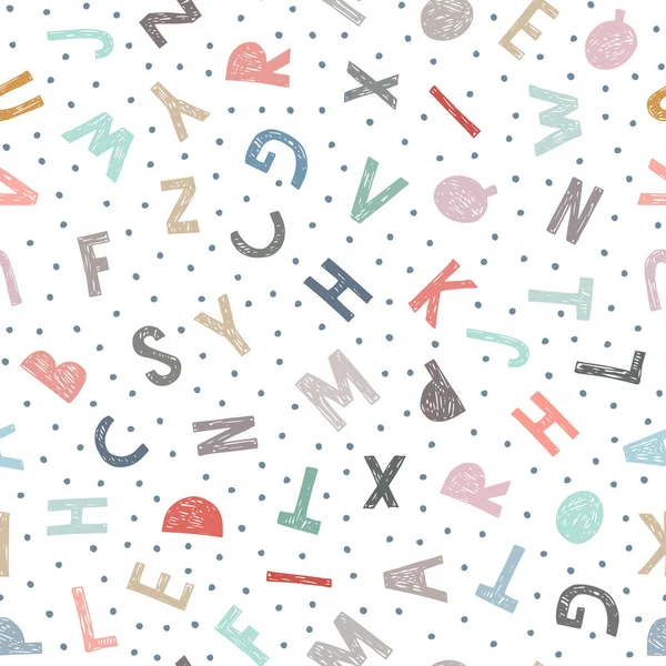 Modèle de lettres pour enfants dans le style doodle . — Image vectorielle