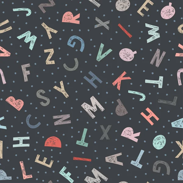 Modèle de lettres pour enfants dans le style doodle . — Image vectorielle