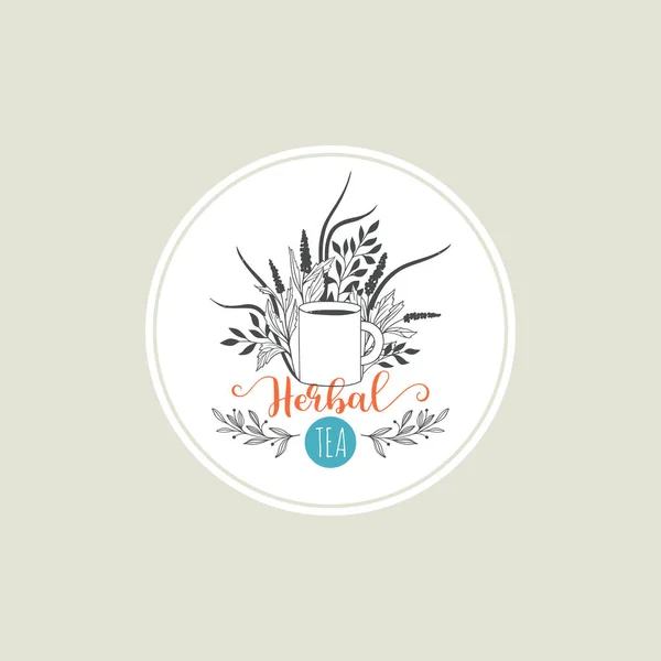 Tisana Illustrazione Doodle — Vettoriale Stock