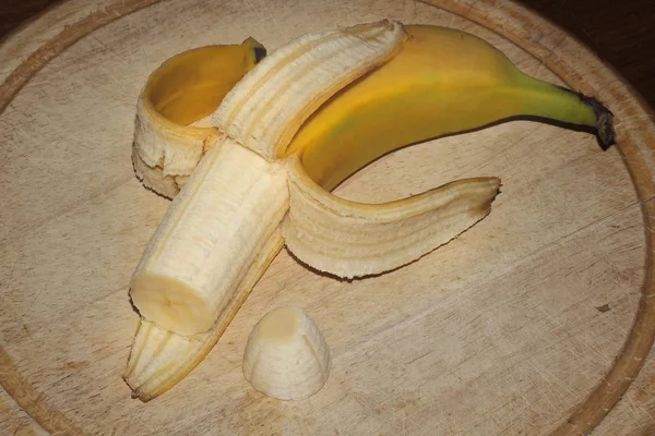 Banana Matura Tagliata Fette — Foto Stock