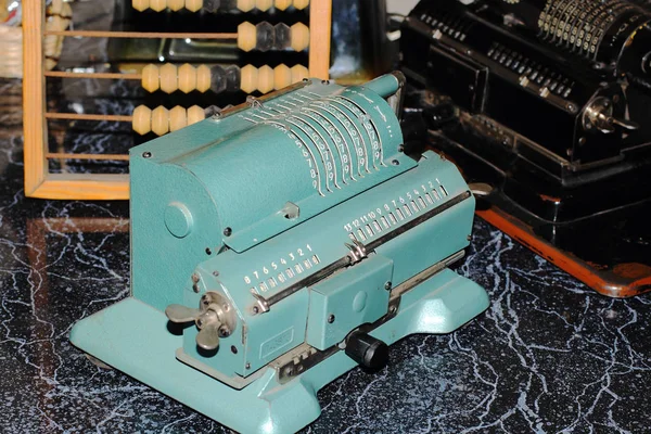 Counting Machine Iron Felix Ancient Mechanical Device Mathematical Calculations Used — 图库照片