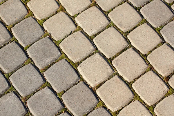 Utca Színes Kövekkel Csempékkel Van Kikövezve Gyönyörű Sétálóövezet Háttér Fotó — Stock Fotó
