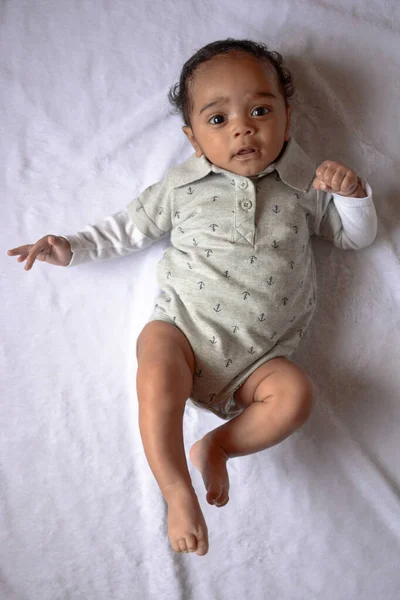 Adorable boy shot from directly above — Stock Photo, Image