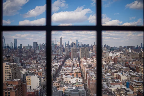 View of new york city as seen through window — Zdjęcie stockowe