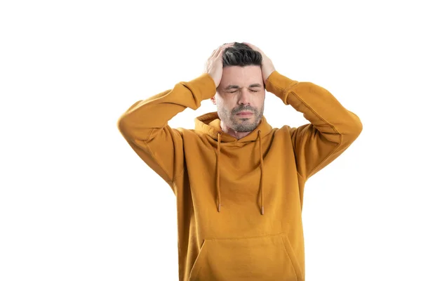 a 40-year-old man feels headache