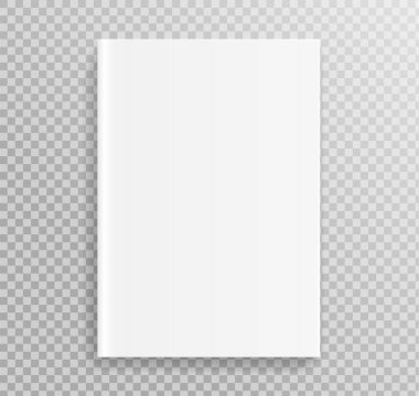 Boş kitap kapağı, tasarım için kitaplığa yerleştirildi.