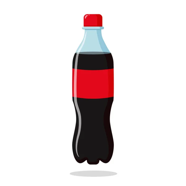 Cola soda in plastic flessen Drink om te hunkeren naar een verfrissend gevoel. — Stockvector