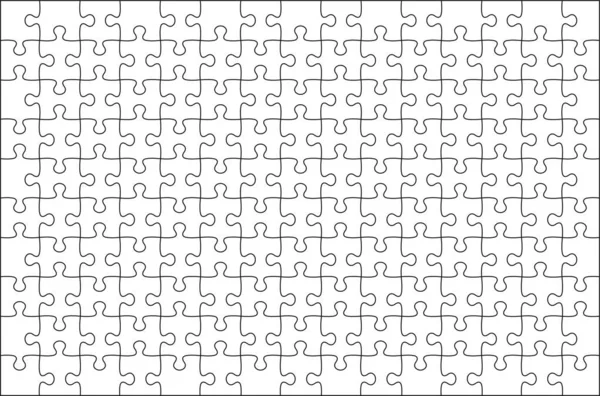 Dimensione puzzle Mockup 15x10 per puzzle sovrapposti nel gioco per immagine . — Vettoriale Stock