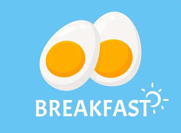 Gekochter Eiervektor isoliert vom Hintergrund. gekochte Eier sind ein beliebtes Lebensmittel für Gesundheitsliebhaber. — Stockvektor