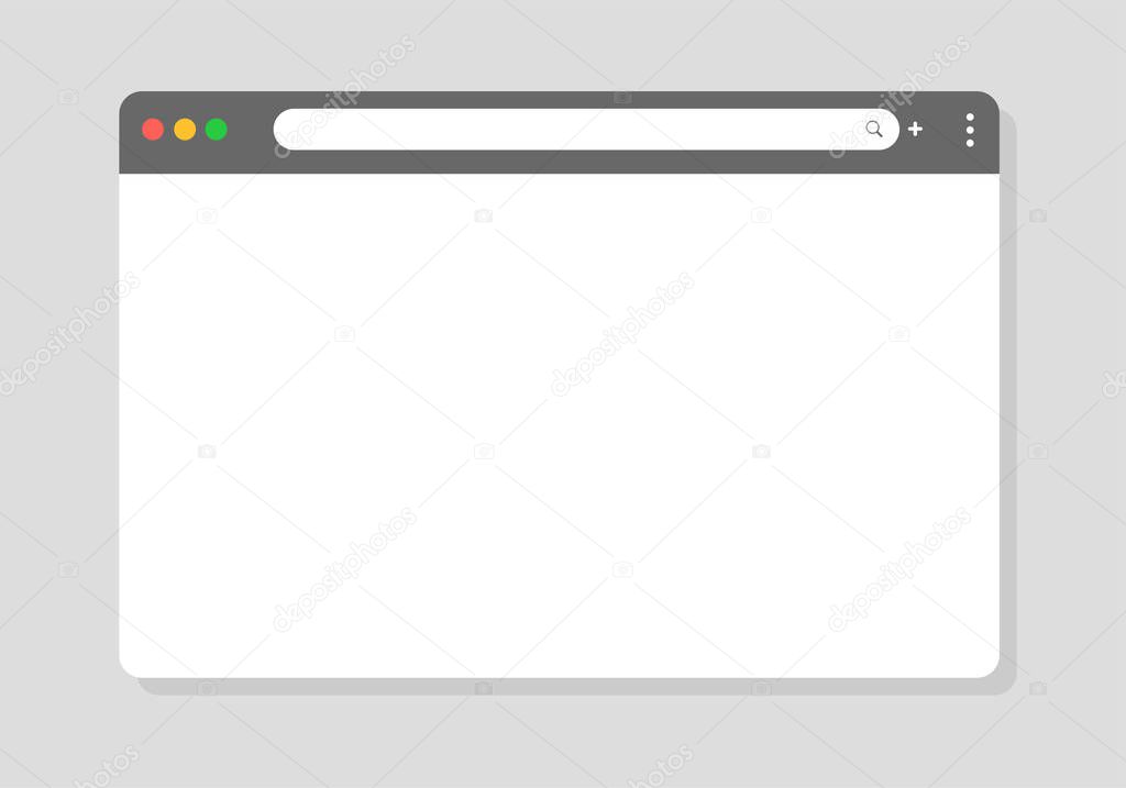 Browser window. Vector browser window designed to be simple for modern websites
