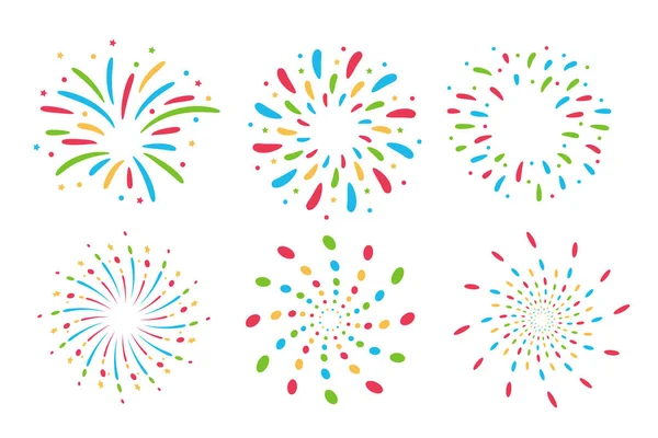 Vuurwerk Vloercollectie. Kleurrijk vuurwerk Voor vieringen in het Nieuwjaarsfestival. — Stockfoto