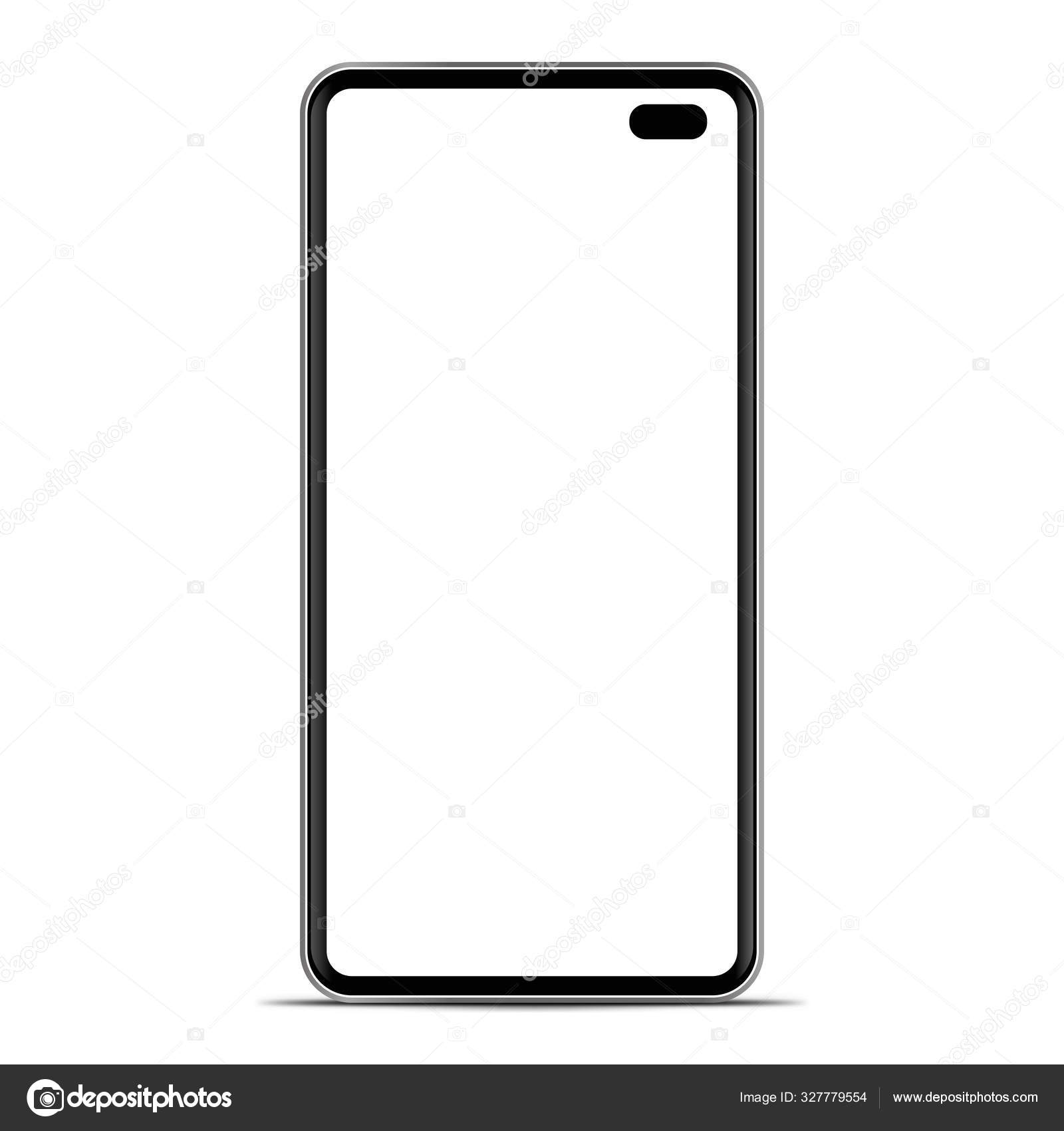 Smartphone the shape of a modern mobile phone designed to have a thin