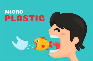 Mikro plastik. Balıkların insan vücudunu kemirdiği deniz plastiğinin taşıyıcı devreleri..