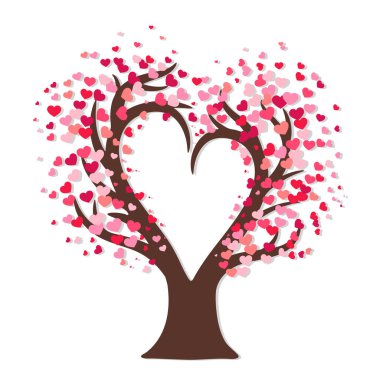 Aşk gününde, kalp ağacı. Sevgililer Günü 'nde büyüyen aşk ağacı..