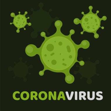 Corona virüsü. Vektör, Çin 'deki korona virüsünün viral enfeksiyonunu taklit ediyor..