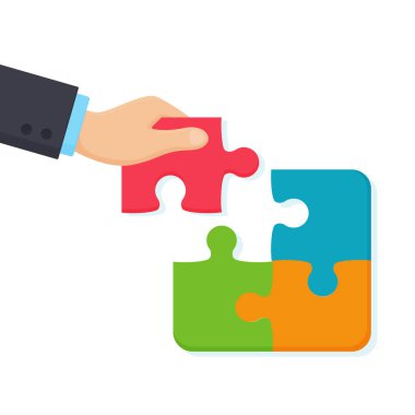 İş ortaklığı kavramının son yapbozunu genişleten bir iş adamının eli..