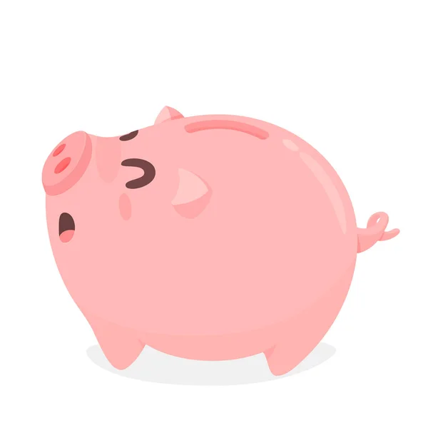 Piggy Bank Vector. O conceito de usar o dinheiro corretamente Economizar dinheiro para o futuro . — Vetor de Stock