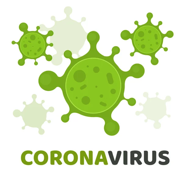 Virus Corona. Vektor mensimulasikan infeksi virus korona di Cina. . - Stok Vektor