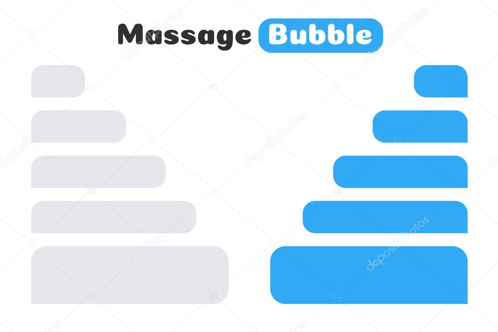 Message Bubble. Screen interface design for chatting through chat programs with a message box.