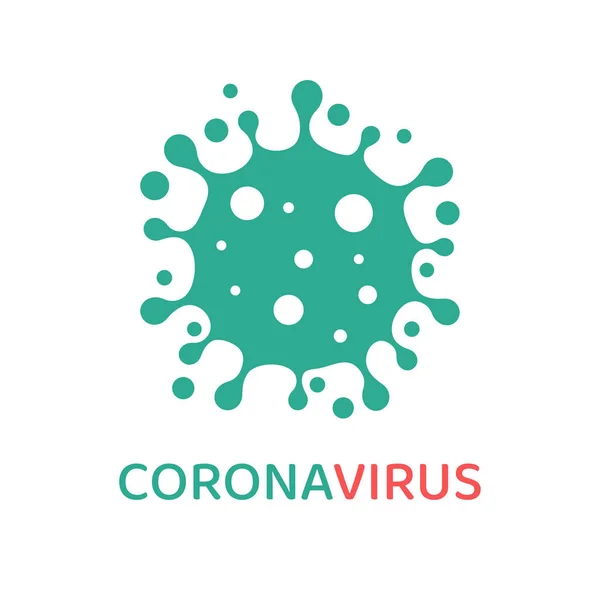 Icône Virus Corona Vecteur Ombre Virus Corona Concept Prévention Arrêt — Image vectorielle