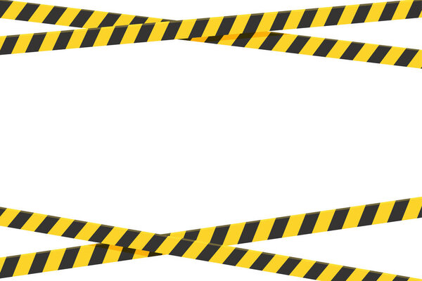 Police line vector Barricade the entry area to prevent the spread of the corona virus.