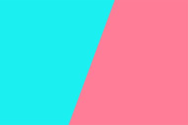 Modern minimalist işler için parlak mavi ve pembe duvarlar.