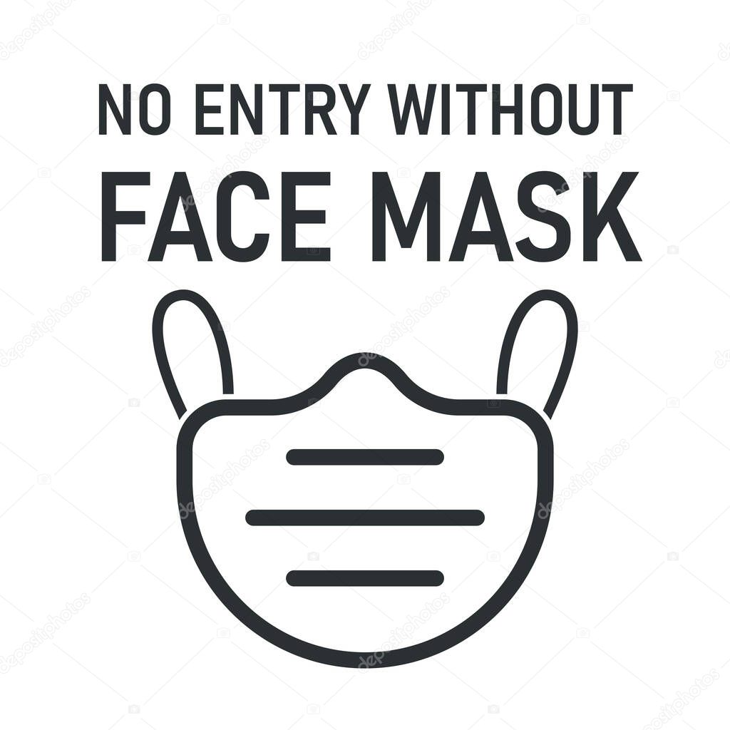 sin mascarilla ni entrada. La etiqueta no proporciona servicio a las