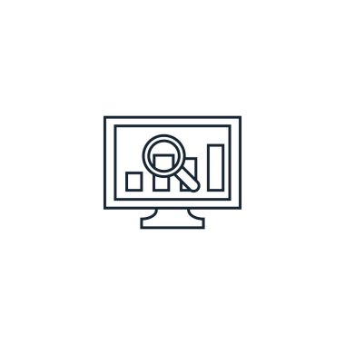 Pazarlama, analitik, yaratıcı ikon. Basit çizimler. Kimden