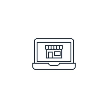 Dijital pazarlama yaratıcı ikonu. Basit çizimler. Kimden