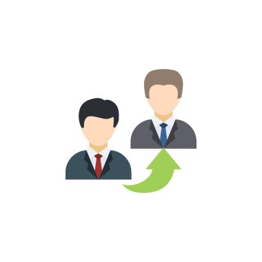 Yaratıcı ikonu yönlendir. Düz renkli çizimler. İnsandan