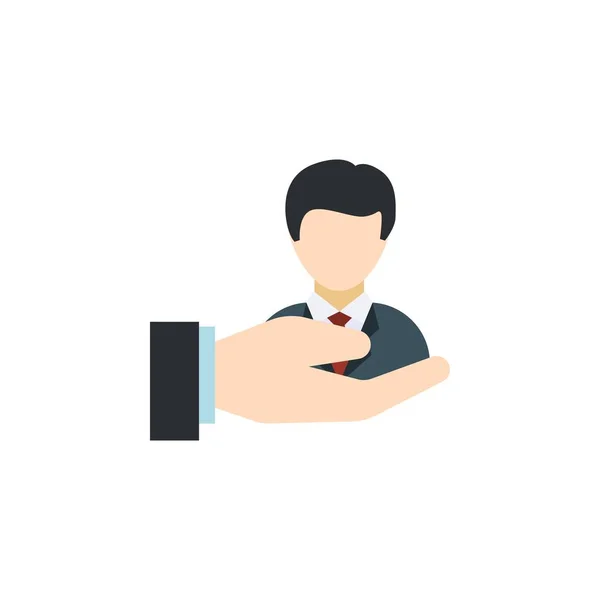 İnsan Kaynakları yaratıcı ikonu. Düz renkli çizimler. Kimden