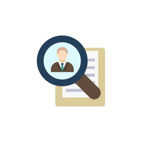 kalıcı işe alma yaratıcı ikonu. Düz renkli çizimler. Kimden