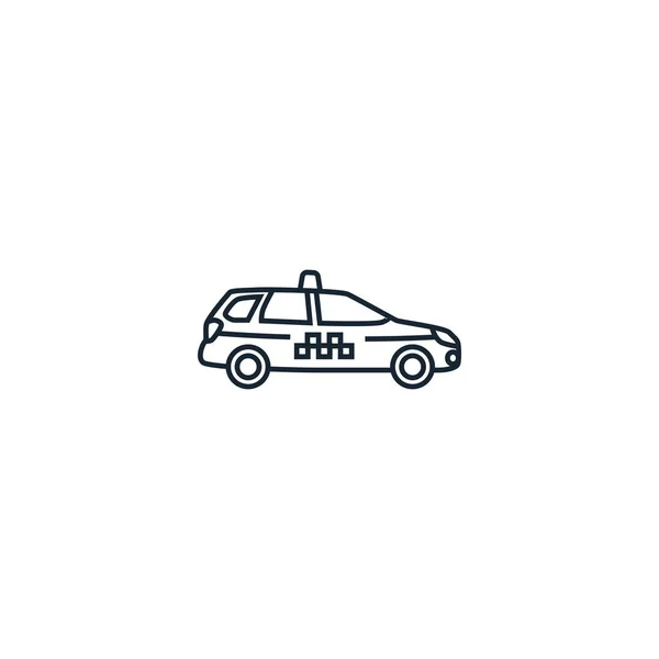 Kreativní ikona Taxi služby. ilustrace linie. Od služeb — Stockový vektor