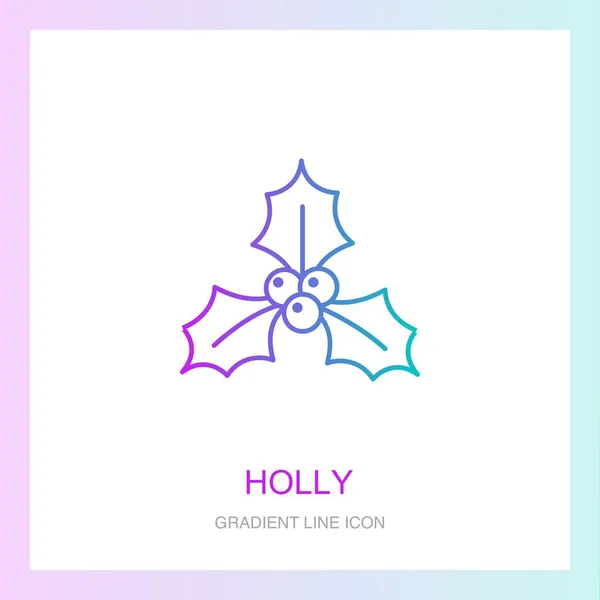 Holly yaratıcı ikon. Yeni Yıl simge koleksiyonundan
